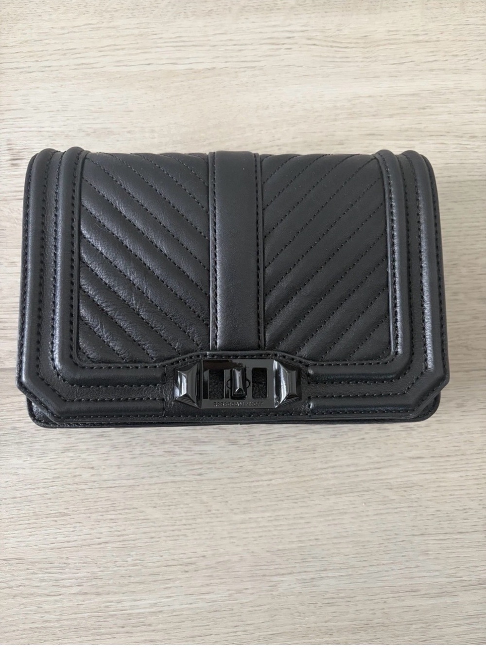 Rebecca Minkoff Love Chevron Quilted Small Leather Crossbody Bag